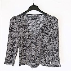 SOLD Reformation Button Floral Top